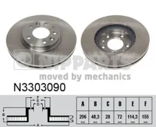 ���� ��������� N3303090 (RN1501/DF4958S/GR20913/L20633�25X/L2143325X)������ ������������� Nipparts N3303090 ����