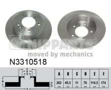 ���� ��������� N3310518 (RN1549/DF6627/GR01940/584113X�300)������ Nipparts N3310518 ����