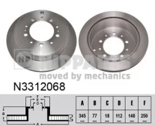 ���� ��������� N3312068 (GFR-20751LR (42431-0C011/60290) ������������� Nipparts N3312068 ����