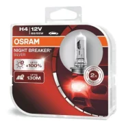 �������� ���� H4 12V 60/55W P43t Night Breaker Silver +100% ������ ����� 2��. (1�-�) Osram 64193Nbshcb 64193NBSHCB ����