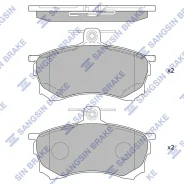 ������� ��������� �������� Mitsubishi Carisma 1.6/1.8/GDi/1.9TD 95-06 SP4051 Sangsin brake ���. SP4051 SP4051 ����