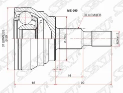 ���� (�������/ �����) Mercedes-Benz M-Class 05-11 / GL-Class 06-12, �������� ME209 ����