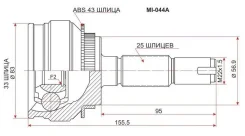 ���� (�������/ �����) Mitsubishi Outlander 02-09 / Airtrek 01-05 [178Satmi044A], �������� MI044A ����