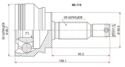 ���� MI Lancer X CY#, CX2A, 4A91 07- LH/RH, �����/������ MI115 ����