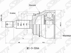 ���� (�����/ �����) Mitsubishi Pajero 99-06 / Montero 00-06 [178Satmi326A], ������ MI326A ����