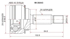 ���� MI-38A MI-38A43 (SAT) Mitsubishi Lancer Cedia MI38A43 ����