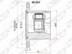 ���� ���������� suzuki grand vitara / escudo jb416 / jb420 / jb627 06-14 lh SAT MI663, ����� MI663 ����
