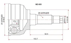 ���� ������� Mazda 25*56*26 Capella GDE#, GDFP 87-91, GV8W 92-94, GVFW 89-94 MZ-005 SAT MZ005 ����