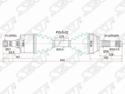 ������ � ����� Peugeot Boxer 06- / Citroen Jumper 06-14 (�������/ �����), ����� �������� PG502 ����