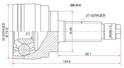 ���� �������� 30*56*27 SAT SB015 SB015 ����