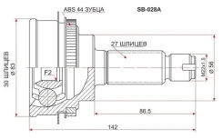 ���� (�������/ �����) Subaru Impreza 00-07 [178Satsb028A], �������� SB028A ����