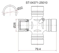 ���������� ���������� ���� Toyota HiiAce / RegiusAce / HiLux Surf / ToyoAce / Dyna LN# ST0437125010 ����