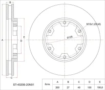 ���� ��������� (�����) Nissan Atlas F 92-07 / Caravan 86-01 ST4020620N01 ����