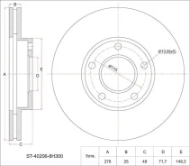 ���� ��������� (�����) Nissan Primera 01-08 / X-Trail 00-07 [178Satst402068H300] ST402068H300 ����