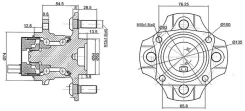 ��������� ���� Toyota Corolla (E120) 00-07 / Corolla Fielder 00-12 (ABS/ ������=�����/ �����/ 2WD), �����/������ ������ ST4245012051 ����
