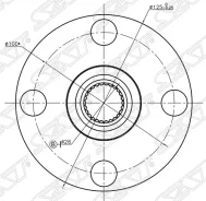 ������� ����� Toyota Corolla NZE12#/Ardeo SV5#/Avensis ZZT250, Prius-NHW11, Voltz SAT ST4350212140 ST4350212140 ����