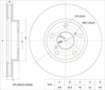 ���� ����. TY Mark JZX9#, JZX110, Crown JZS15#, JZS17# F ST4351222220 ����