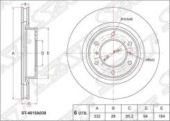 ���� ��������� (�����) Mitsubishi Pajero 06-20 / Montero 06- ST4615A038 ����