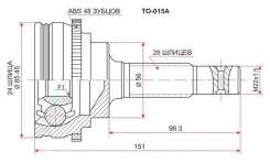 ���� �������� SAT Carina / Caldina / Camry SV30 / 40 / Carib / Corolla 4WD / RAV4 SXA1# 3 / 4S / 2C / 4A 88-02 TO015A ����