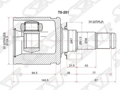 ���� (�������/ �����) Toyota Land Cruiser (J200) 07-21 / Lexus LX 07-23, �������� TO201 ����