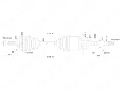 ������ � ����� Toyota Caldina (T190, T210) 92-02 / Ipsum 96-01 (�������/ ������), ������ �������� TO5191 ����