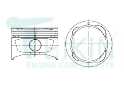 �������� ������� 1.00, 7A-FE, ���� ������� �� 4 ��, 13101-16150, d=82 mm, 46277-1.00, (110) Teikin (� / 11 / 32) 46277100 ����