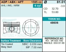������� ��������� Teikin 48606 STD (4��/����) Teikin 48606STD, VW BORA I (1J2) VW BORA Variant (1J6) VW GOLF III (1H1) VW GOLF III Cabriolet (1E7) VW...
