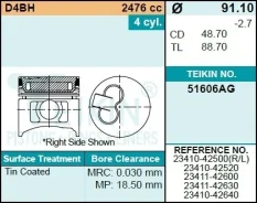 ������� ��������� Teikin 51606AG 0.50 (4��/����) Teikin 51606AG050, Hyundai Galloper II (JK-01) Hyundai H-1 / Starex ������� (A1) Hyundai H-1 Cargo (T...