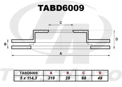 ���� ��������� 40206-EG000 40206-CA010 BR0209 40206-CA000 ���:TABD6009 Trustauto TABD6009 TABD6009 ����