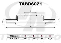 ���� ��������� 40206-3LM0A / 40206-CY00A GR-20785 / TABD6021 Serena C25, C26 / NV200 / LEAF ZE0 Trustauto TABD6021 ����