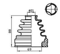 ������� ������� (TA); TACB1034 ������� ���� ����� (69x88x21) TACB1034 ����