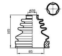 ������� ������� (TA); TACB1053 ������� ���� ����� (85x105x28) TACB1053 ����