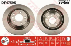 ���� ��������� AUDI Q7 06-/Porsche Cayenne 04-/VW Touareg 02-10 ������ D 358��. TRW DF4759S DF4759S ����