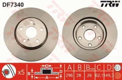 ���� ��������� �������� Lexus IS220/250/300H TRW DF7340 DF7340 ����