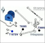 ������ ������������� 48818-12160 ������� T197SV (15 �� ������ Toyota Corolla AE100, AE101, Spacio AE111, AE115, Sprinter Carib AE114, AE115, ) T197SV...