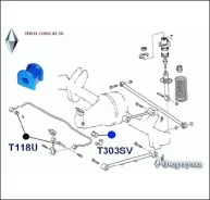 ������ ������������� 48815-14060 ������� T303SV (14 �� ������ Toyota Corsa, Tercel EL55, Crown GS130, JZS130, LS130) T303SV T303SV ����