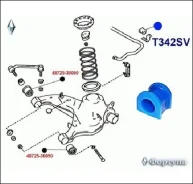 ������ ������������� 48815-30300 ������� T342SV (24 �� ������ Toyota Crown Majesta JZS135, JZS145) T342SV T342SV ����