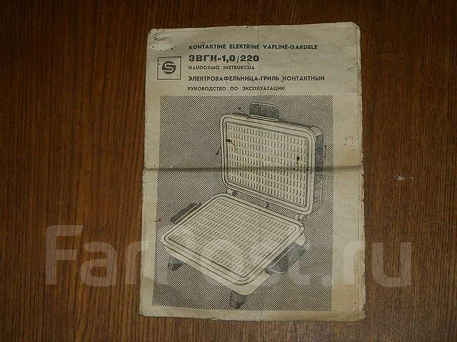 Инструкция к электровафельнице