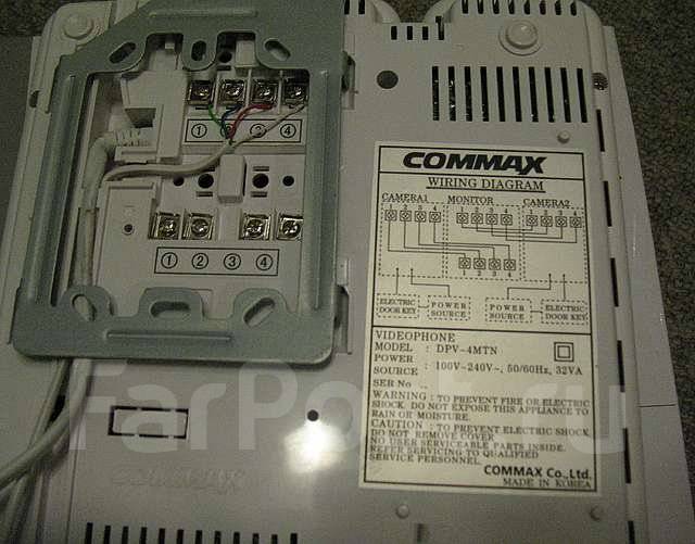 Схема подключения видеодомофона commax dpv 4mt