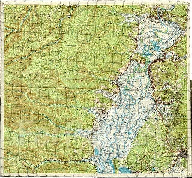Топографическая карта приморского края 1 см 250 м