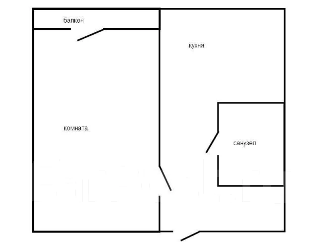 1-комнатная, Калинина 29а, чуркин, 34,0 кв. м. от агентства ...