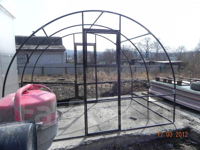 Теплица стальная труб 3*4, 3*6, 3*8 с поликарбонатом (Угловое-Поворот ...
