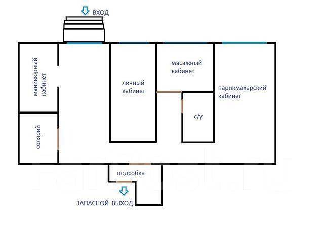 Проект салона красоты чертежи с размерами