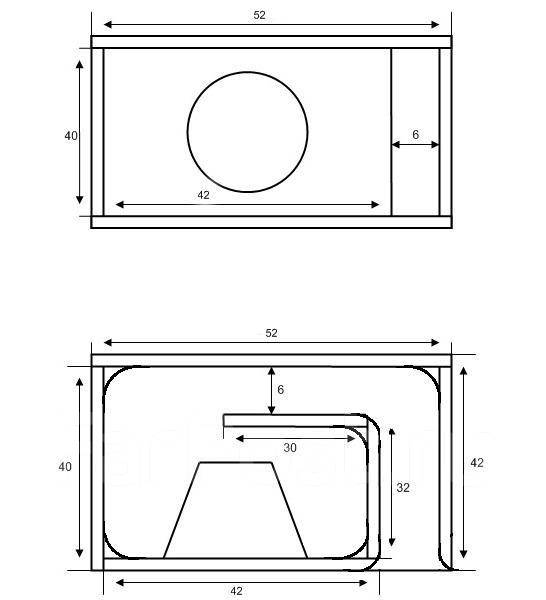 Чертеж короба сабвуфера