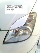 Накладка на фару. Toyota Corolla Spacio, NZE121, NZE121N