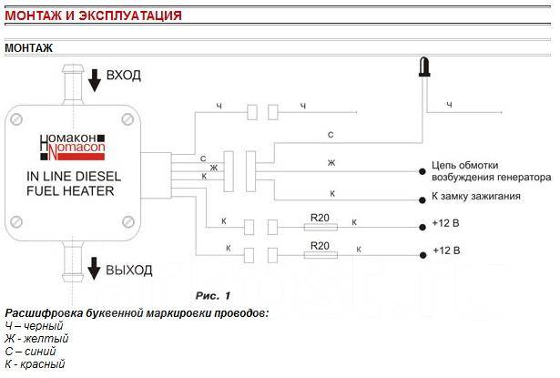 Схема подключения номакон