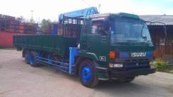 Isuzu. Кран борт, 11 000 куб. см., 10 000 кг.