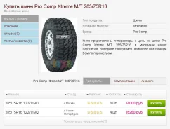 Pro Comp Xtreme M/T Radial. �����������, ����� ����