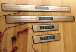 Накладка на порог. Nissan Tiida