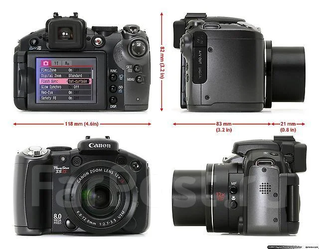 Canon PowerShot S5 IS. 8 - 8.9 ��, ���: 12� ����